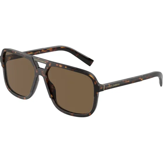 Dolce & Gabbana DG4354 Lunettes de Soleil Carrées Écaille Marron