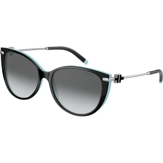 Tiffany TF4178 Lunettes de Soleil Cat Eye Noir et Gris Polarisées