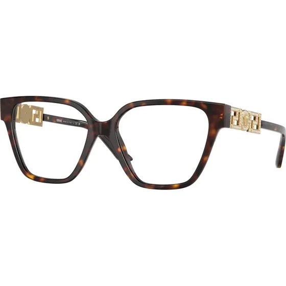Versace VE3358B 108 Lunettes Optiques Géométriques en Acétate Écaille