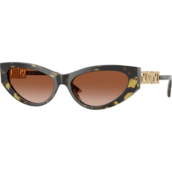 Versace VE4470B Lunettes de Soleil Cat Eye Écaillé Marron