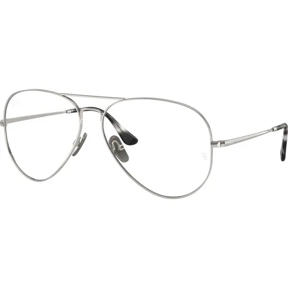 Ray-Ban RX8789 Aviator Titanium Argent - Monture Optique Unisexe