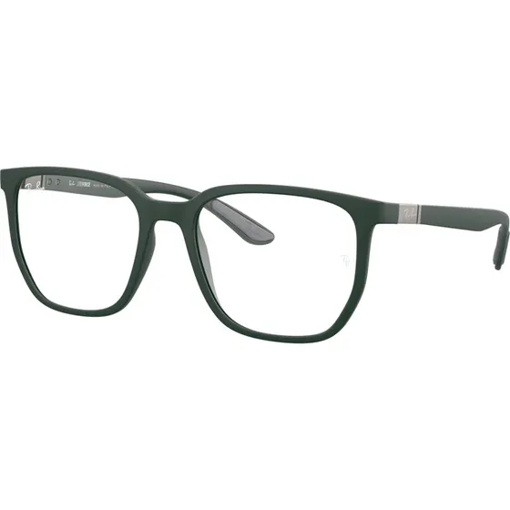 Ray-Ban RX7235 8062 Montures Optiques Géométriques Vert Transparent