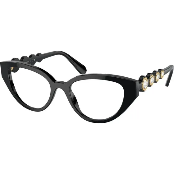 Swarovski SK2024 1001 - Montures Optiques Géométriques en Acétate Noir