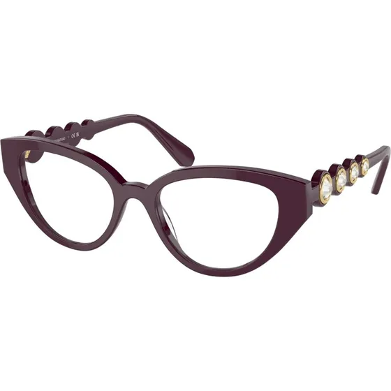 Swarovski SK2024 1044 - Montures Optiques Géométriques Violet Transparent