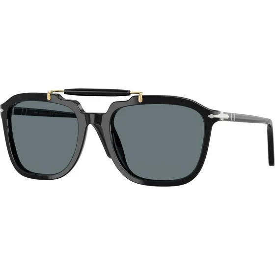 Persol PO0203S 95/3R Lunettes de Soleil Carrées Polarisées Noir et Bleu