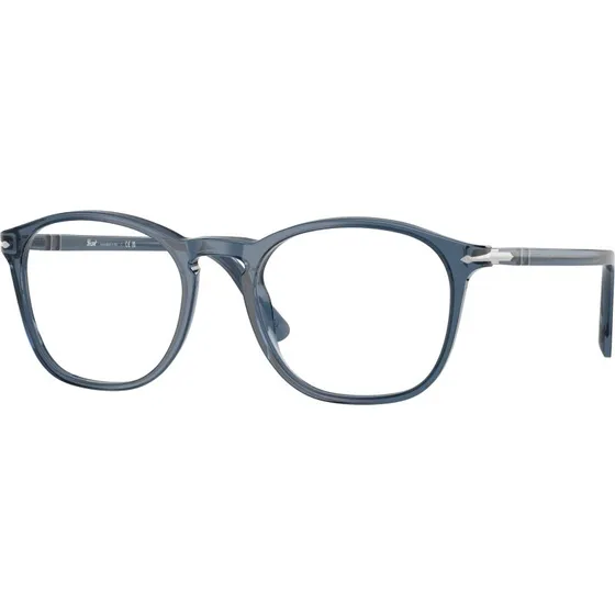 Persol PO3007VM 1197 - Montures Optiques Carrées en Acétate Bleu
