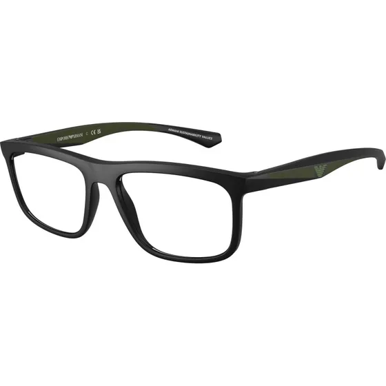 Emporio Armani EA3246 5001 Montures Optiques Carrées Noires