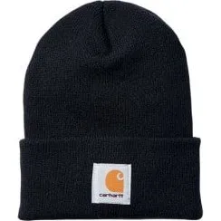 Carhartt Bonnet à revers en acrylique Noir/Blanc