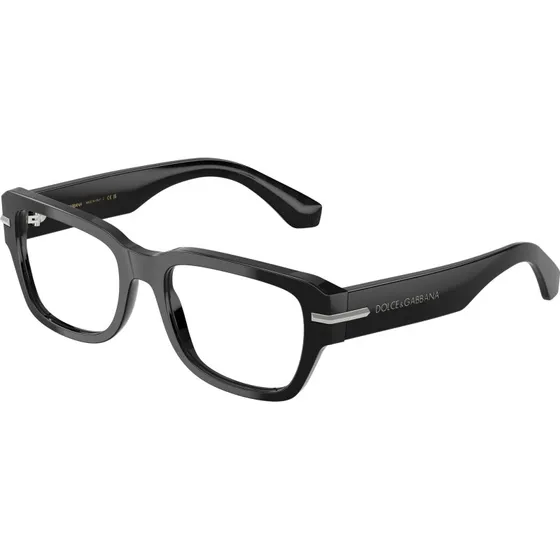 Dolce & Gabbana DG3408 501 Montures Optiques Carrées en Acétate Noir