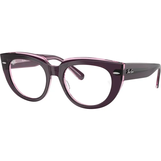 Ray-Ban RX5586 Doreen - Monture Optique Carrée Violet Transparent