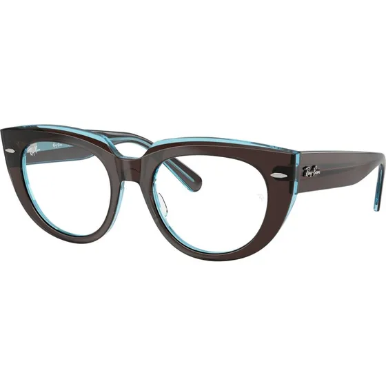 Ray-Ban RX5586 Doreen - Montures Optiques Carrées en Acétate Marron