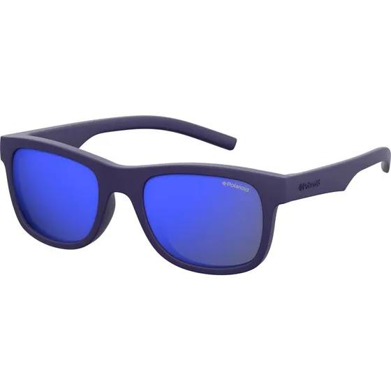 Polaroid Enfant PLD 8020/S Lunettes de Soleil Carrées Bleues