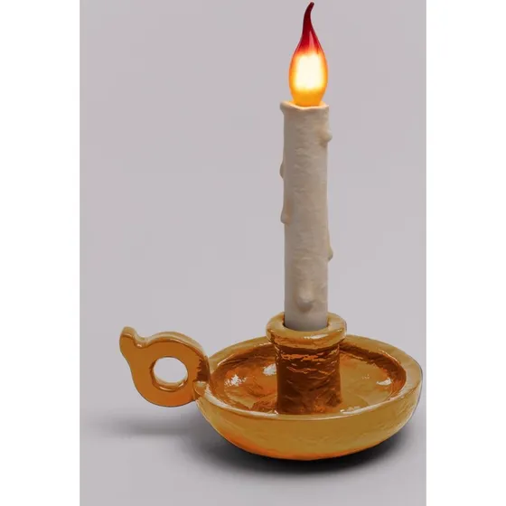 SELETTI Lampe Bugia Blow ToGo dorée