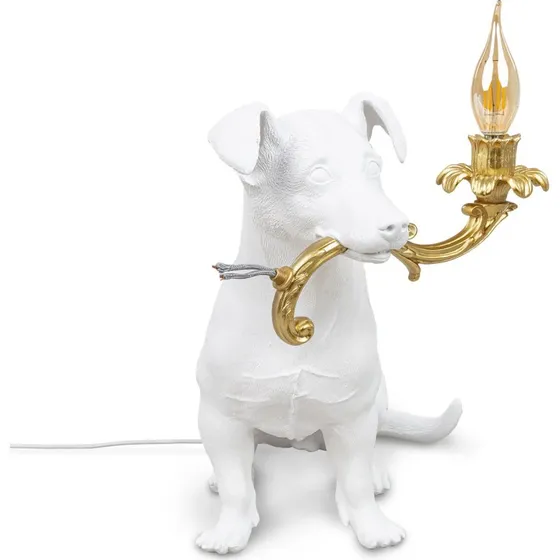 Seletti Rio Lampe à Poser Blanche - Chien Design