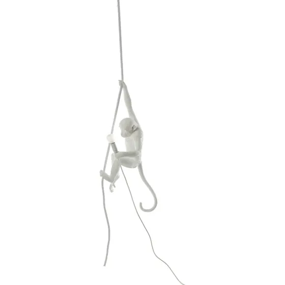 Seletti Singe Avec Corde Plafonnier Blanc - Monkey Lamp