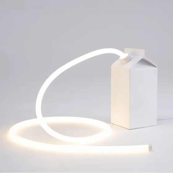 Seletti Daily Glow Milk Lampe de Table Design