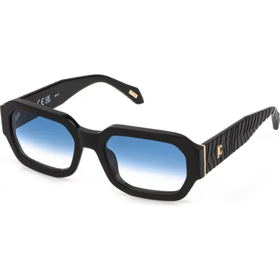 Just Cavalli Lunettes de Soleil SJC203 700B Géométriques Noir/Bleu