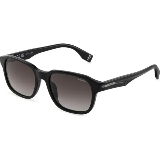 Police SPLU67 NERVE Lunettes de soleil Carrées en Acétate Noir