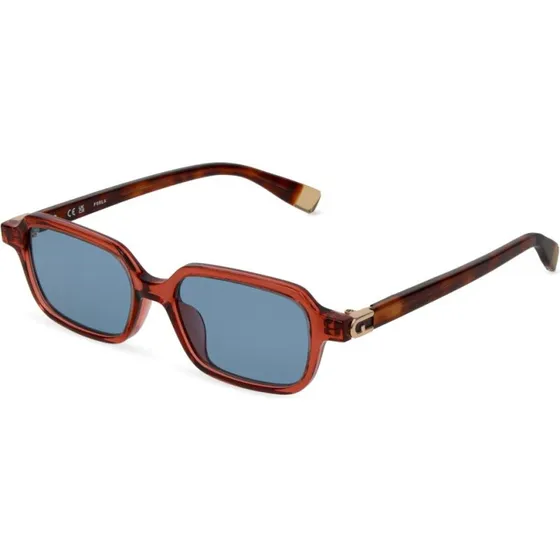 Furla SFU971 096U Lunettes de soleil carrées orange et bleu
