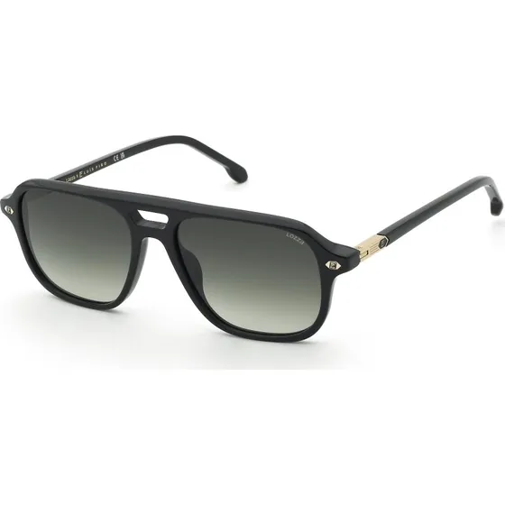Lozza SL4419 Lunettes de Soleil Carrées en Acétate Noir et Vert