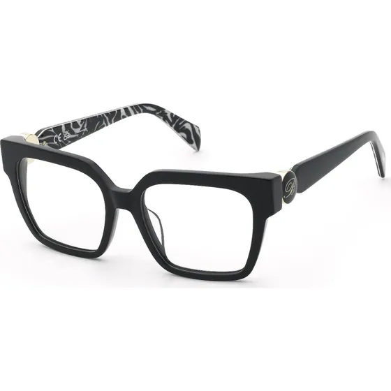Blumarine VBM251 - Montures Optiques Carrées en Acétate Noir