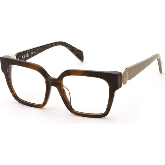 Blumarine VBM251 09BD - Montures Optiques Carrées en Acétate Havane