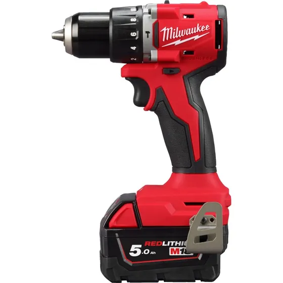 Milwaukee M18 BLPDRC-502C Perceuse à Percussion 18V Brushless 2x5Ah