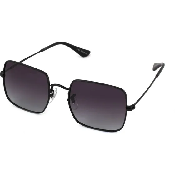 EXIT Lunettes de soleil enfant en métal Noir et Gris Carré