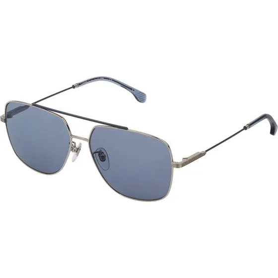 Lozza Homme Lozza SL2337M Milano 2 Lunettes de Soleil Carrées Argentées