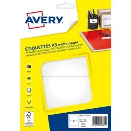 Avery Étiquettes Blanches 80 x 140 mm - ETE002