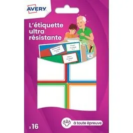 Avery RES 16 - Étiquettes rectangulaires 44 x 64 mm rouge