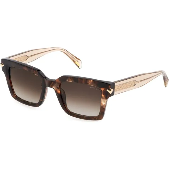 Police SPLF32 DAWN 4 Lunettes de Soleil Carrées Havana Marron