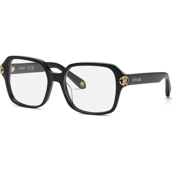Roberto Cavalli VRC074M - Monture Optique Carrée en Acétate Noir