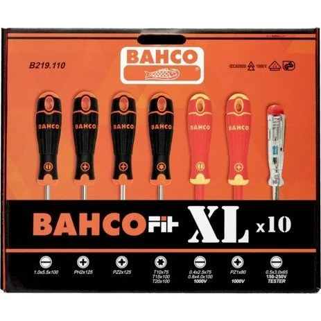 Bahco B219.110 - Jeu de 10 tournevis BahcoFit