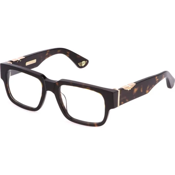 Police VPLP11 Origins Maxi 2 Lunettes Optiques Carrées Acétate Havane