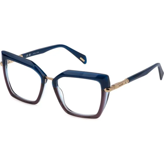Police VPLP54 Mermaid 6 Montures Optiques Métal Bleu Géométrique