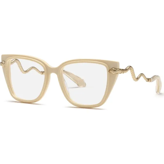 Roberto Cavalli VRC104 Montures Optiques Papillon Ivoire Femme