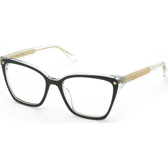 Twinset VTW073 02AF Montures Optiques Carrées en Acétate Noir