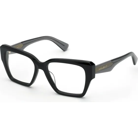 Nina Ricci VNR414 Montures Optiques Carrées en Acétate Noir