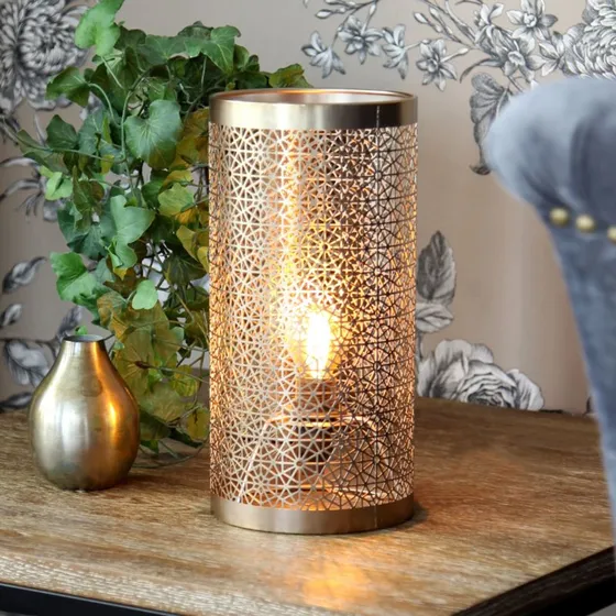 By Rydéns Lampe à poser Hermine, Laiton, Style Oriental