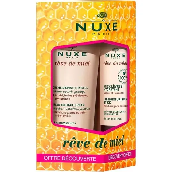 NUXE Rêve de Miel Duo Soin Mains et Lèvres Hydratant