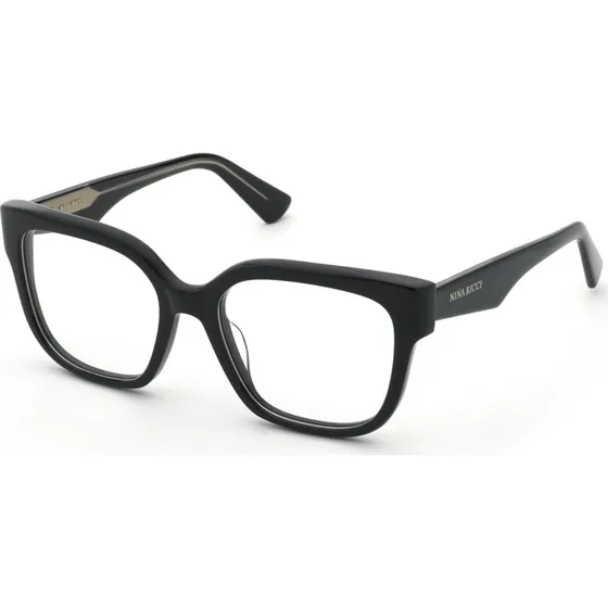 Nina Ricci VNR425 Monture Optique Carrée en Acétate Noir - Femme
