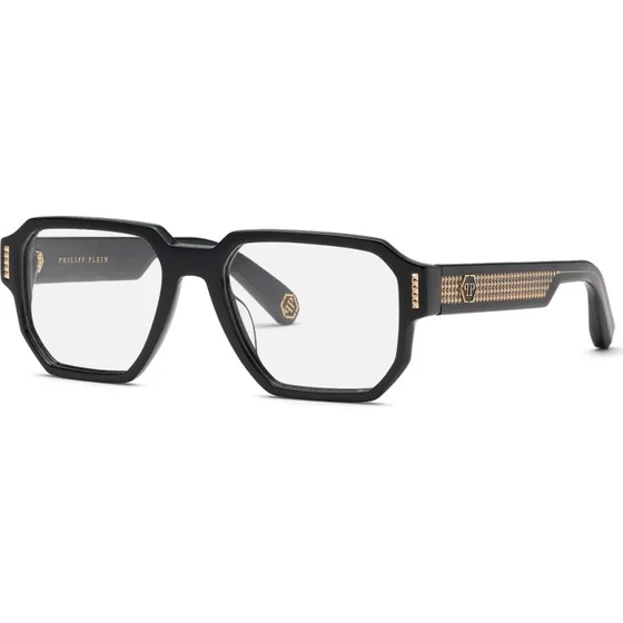 Philipp Plein VPP199M Montures Optiques Acétate Noir Géométrique