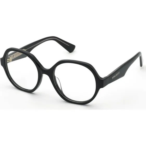 Nina Ricci VNR426 Monture Optique Ronde en Acétate Noir pour Femme