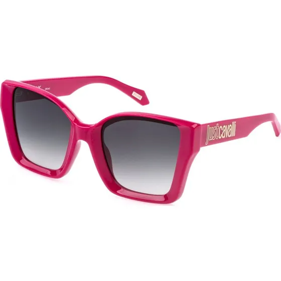 Just Cavalli SJC147 06UU Lunettes de Soleil Carrées Rose Fumée