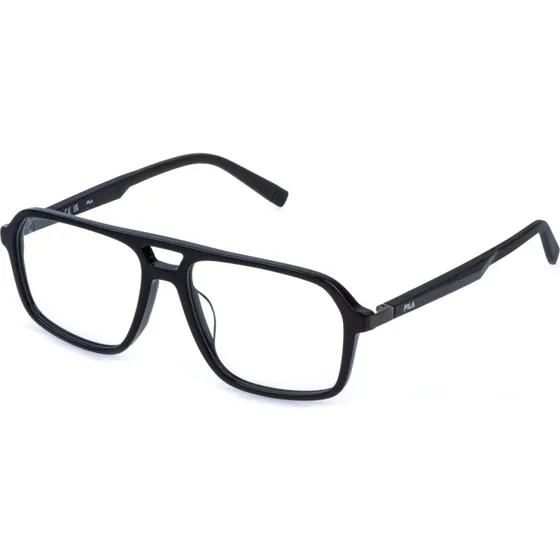 Fila Homme VFIA94 700 - Montures Optiques Carrées en Acétate Noir