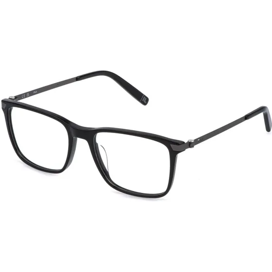 Fila Homme VFIB01 700 Montures Optiques Carrées en Acétate Noir