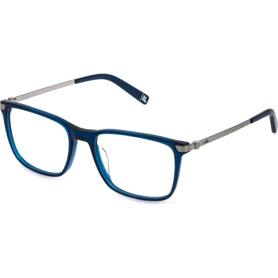Fila Homme VFIB01 0AGQ - Montures Optiques Carrées en Acétate Bleu