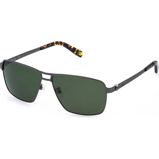 Fila Homme SFIB10 627P - Lunettes de soleil géométriques gris vert
