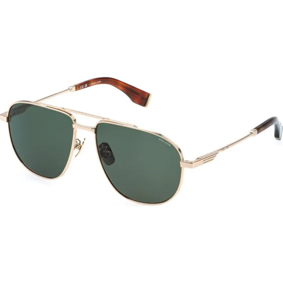 Police SPLR83 Mercury Lite 1 300 - Lunettes de soleil Aviateur Or et Vert